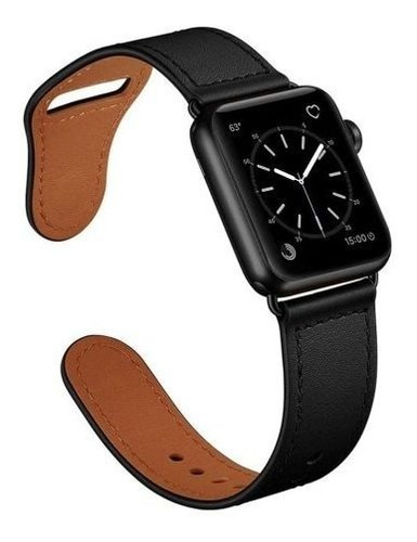 Pulseira Em Couro Luxo Para Apple Watch 38/40mm - Preta