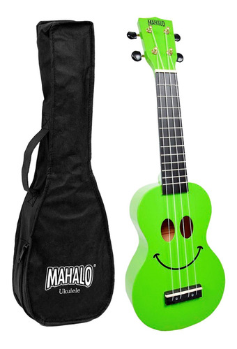 Ukelele Soprano Mahalo Diseño Smile Funda Colores