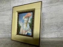 Comprar Pintura Miniatura Europea Marfilina Carey Bronce Firmada