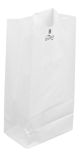 Bolsa De Papel Color Blanco 8lb (100 Und)