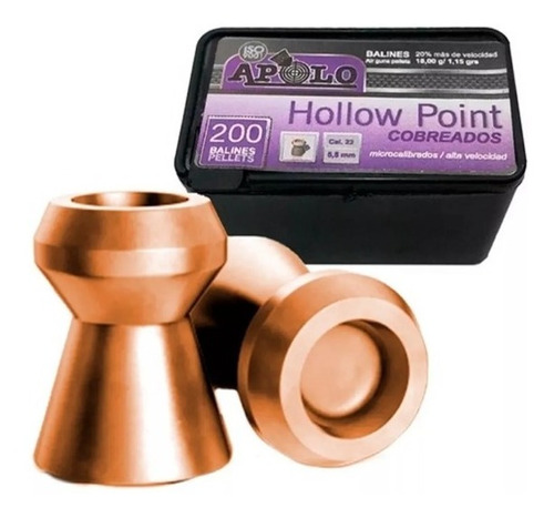 Balines Apolo Hollow Pint 5,5 Caja X200 Aire Comprimido
