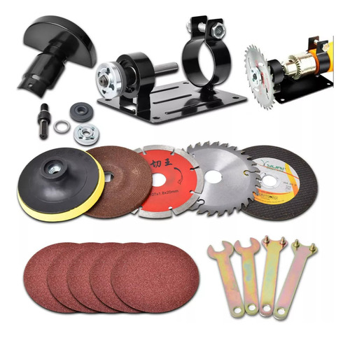 21pcs Adaptador Para Taladro Biela Disco Esmeriladora Kit Taladro Esmeriladora Pulidora Cortadora Discos