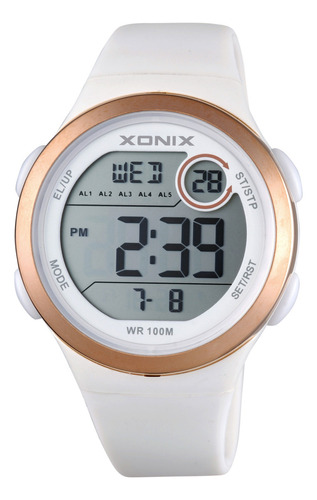 Reloj Digital Xonix 5 Alarmas 100m Sumergible Mujer Dao-a01