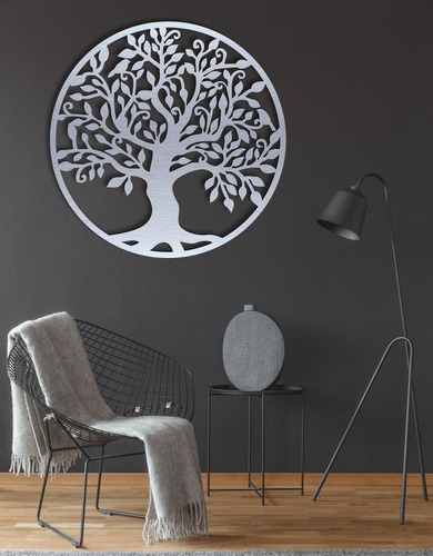 Decoración De Pared  Acero Metálica Arbol De La Vida 1 Mto