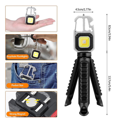 Linterna Led Llavero Multiherramientas Iluminacion Y Tripie