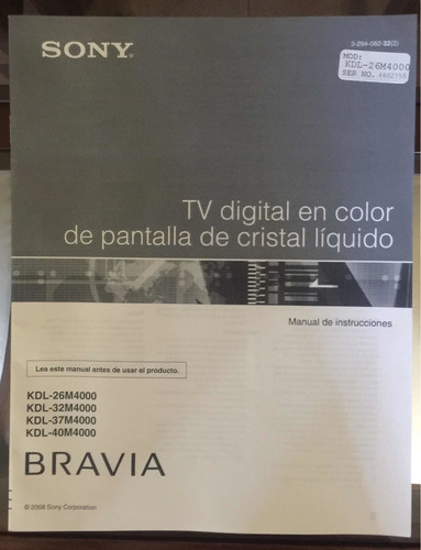 Televisor Sony Bravia Lcd 26 Pulgadas #95
