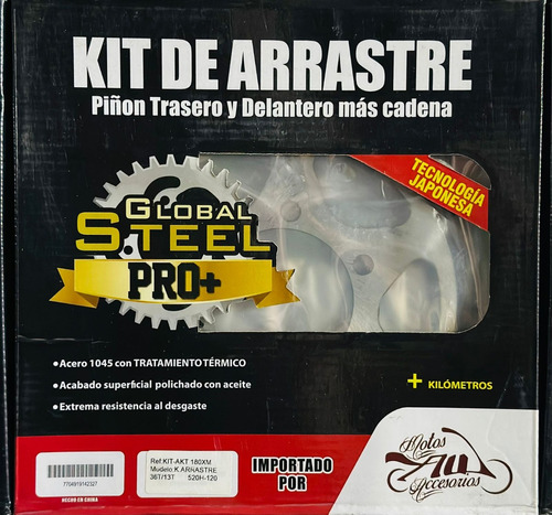 Kit De Arrastre Global Steel Pro+ Fazer 150