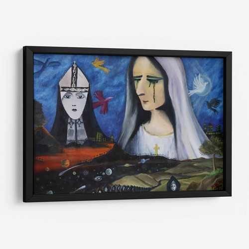Cuadro Enmarcado Negro Basico 60x40, Kmiloropeza