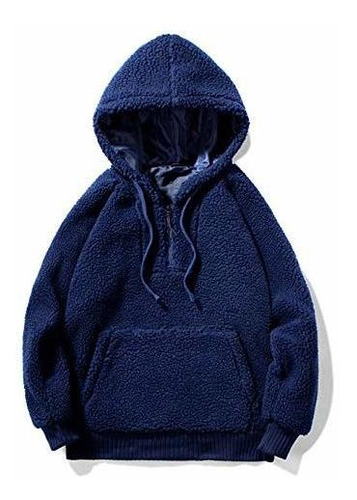 Haellun - Sudadera Con Capucha De Lana Para Hombre, Cálida Y