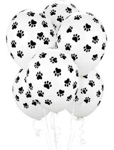 Globos Con Patitas De Perro Paw Patrol 20 Unidades
