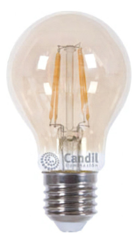 Lámpara Filamento Led Bulbo Vintage E27 4w Clara - Candil Color de la luz Blanco cálido 220V