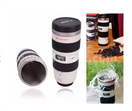 Taza Mug Tipo Lente Largo Fotográfico Con Bolsa Isc Isc