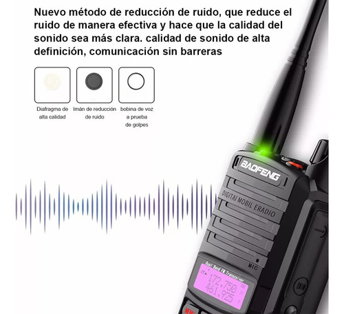 4 Radios Baofeng Uv9r Plus U/vhf Con Manos Libres Bandas 8w Negro Uhf/vuf