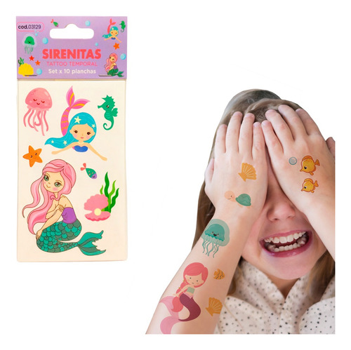 Tatuajes Tatto Temporales Adhesivos Infantiles Sticker X40