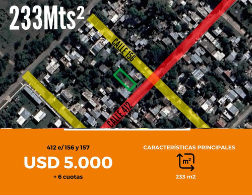 Terreno En Venta  - 233mts2 - Arturo Seguí, La Plata [financiado]