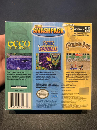 Sega Smash Pack Game Boy Advance (Usado)