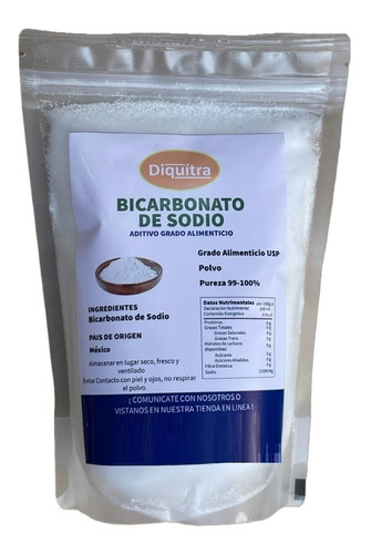Bicarbonato De Sodio Alimenticio Usp Integral Puro 500 Gr