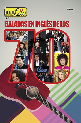 Revista Guitarra Facil No.71 Baladas En Ingles 70's