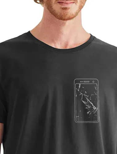 Camiseta Reserva Masculina Cracked Screen Phone Preta - R$ 99,99