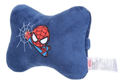 Cojín de respaldo Miniso Spider-Man, color azul, diseño de tela bordada