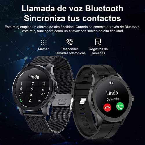 Imagen 3 de 10 de Reloj Inteligente Deportivo Bluetooth Con Llamada