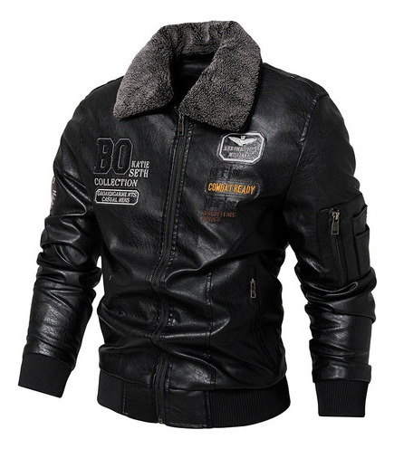 Chaqueta De Cuero Para Hombre De Moto A La Moda De Pu Engros