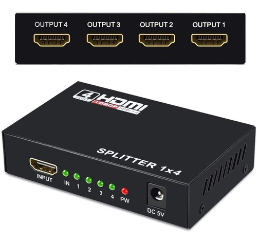 1080p 3d Hdmi Splitter 1x4 4k Divisor De Video 