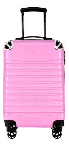 Valija Viaje Maleta Rígida Pequeña 4 Ruedas Resistente Carry Color Rosa Rayas