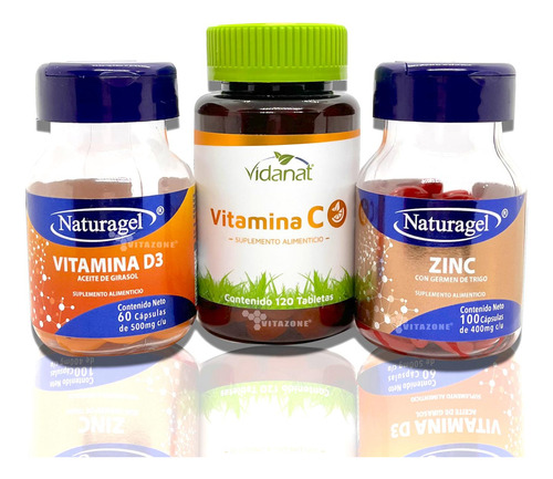 Vitamina C, Vitamina D3 Y Zinc Vidanat Naturagel