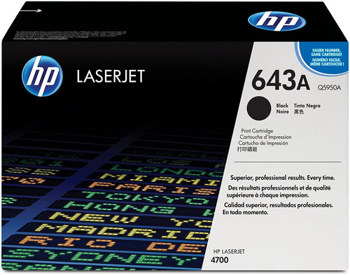 Original Americano Toner Hp 643a Q5950a Laserjet 4700