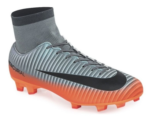 Botines Nike Hypervenom Mercurial Botita Gris Naranja Niños | Mercado Libre