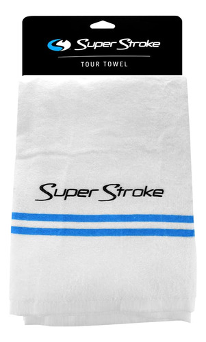 Superstroke Toalla De Golf Tour, Blanco/azul S010018