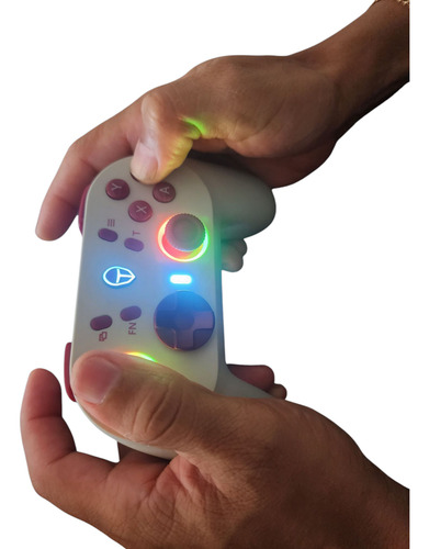 Control Joysick Inalámbrico Pc Vibración Trunderobot G45 Gris