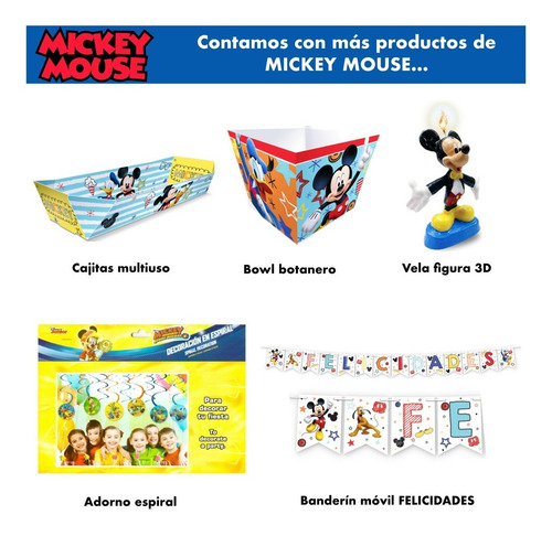 Bowl Botanero Botanas Mickey Mouse Artículo Fiesta - Mic0h1