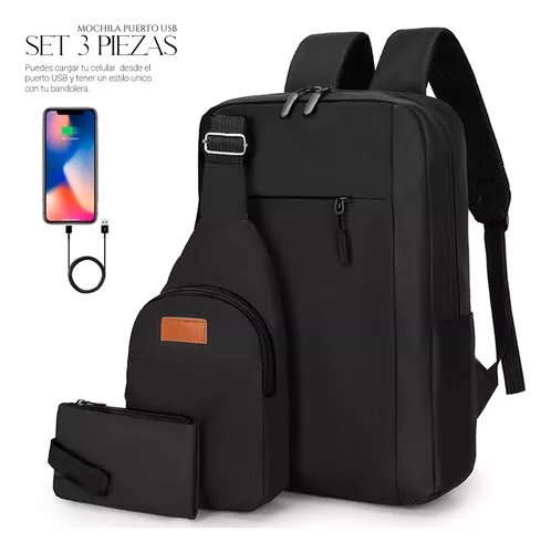 Mochila de Viaje Impermeable Mochila Tactica con Puerto USB, Nueva