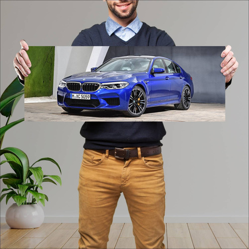 Cuadro 30x80cm Auto 2018 Bmw M5 Auto 647