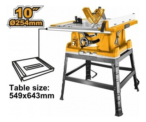 Sierra De Mesa 10 Pulgadas 2600w Ingco Ts26005 90° Y 45° P G