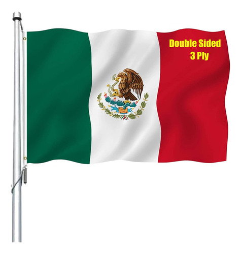  Reidferr Bandeira Mexicana 3x5 Dupla Face Bandeira Do Méxic