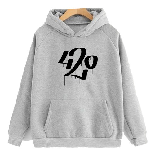 Buzo Canguro Hoddie Gris Negro Hombre Mujer Niño Niña Unisex