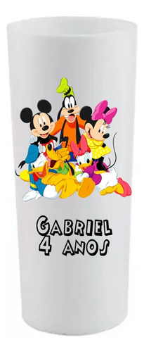 Copo Long Drink Personalizado - Mickey E Turma - 20 Unidades