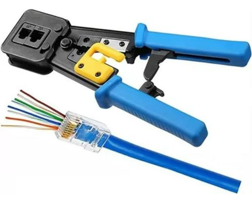 Crimpeadora Ez Rj45 +50 Conector Cat6 Prensa Anticorte
