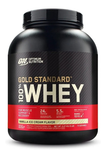 100% Whey Gold Standard 5lbs 2,27kg - On - Optimum Nutrition