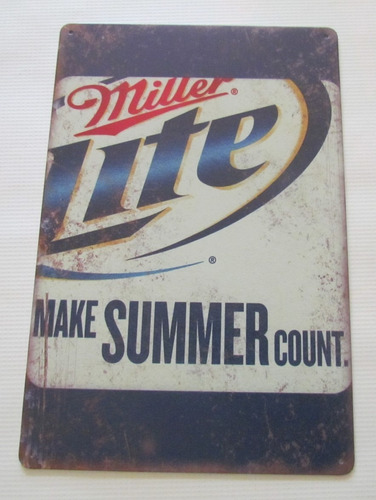 Poster Cartel Cerveza Miller Decoracion Bar Taller Casa