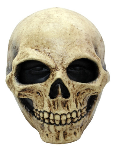 Máscara Calavera Cráneo Skull Látex Halloween Terror 26157 Color Hueso
