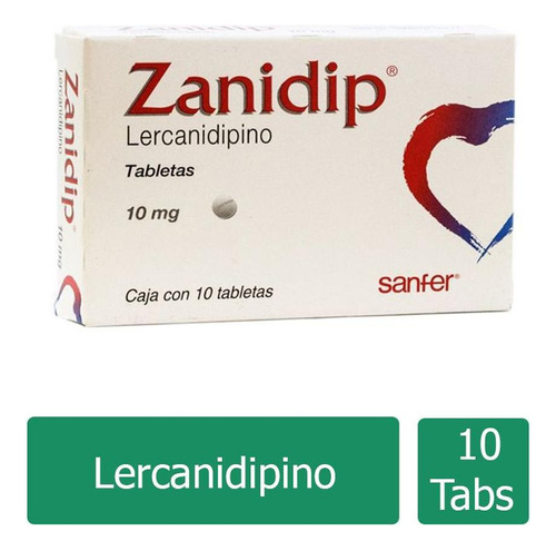 Zanidip 10 Mg Caja Con 10 Tabletas