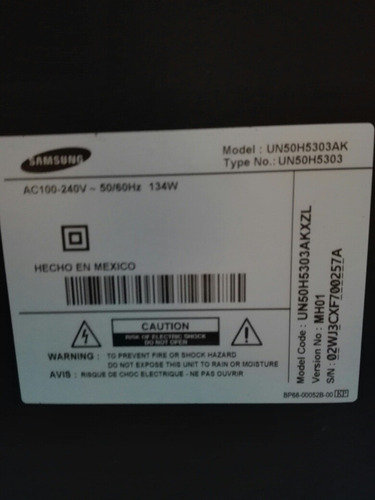 Parlantes Tv Smart Samsung  50 Pul. Un50h5303akxzl