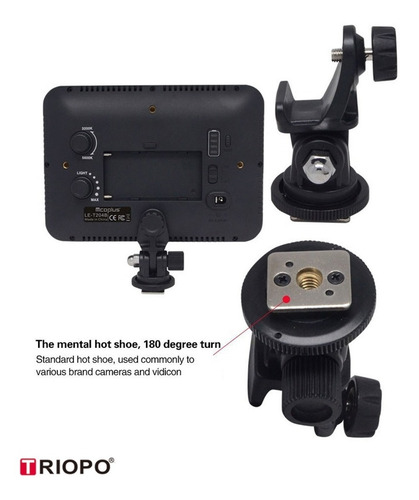 Iluminador Luz Led Triopo 204led C/ Cargador Y Bateria