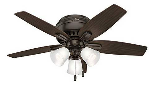 Ventilador De Techo Newsome Premier Bronze 42  Con Luz Led Y