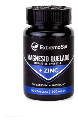 Magnesio Quelado + Zinc 500mg 90caps