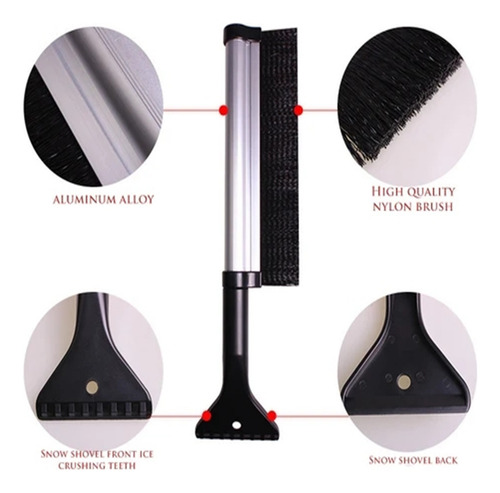 Raspador De Hielo En L Con Cepillo Para Coche, Suv, 2 En 1,
